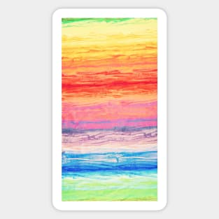 Watercolor Rainbow Stripes Sticker
